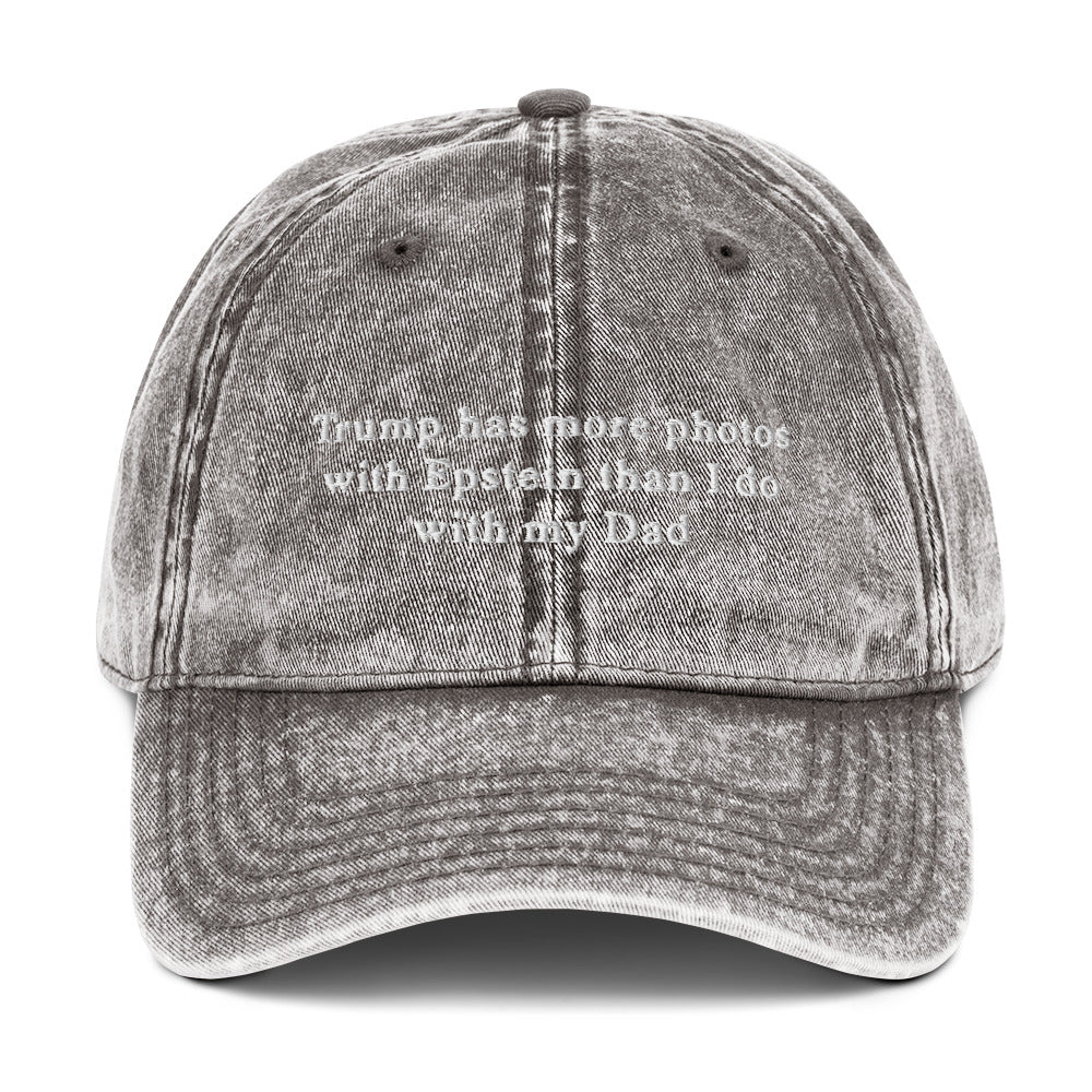 Trump has more photos with Epstein than I do with my Dad Vintage Cotton Twill Cap - Image 9