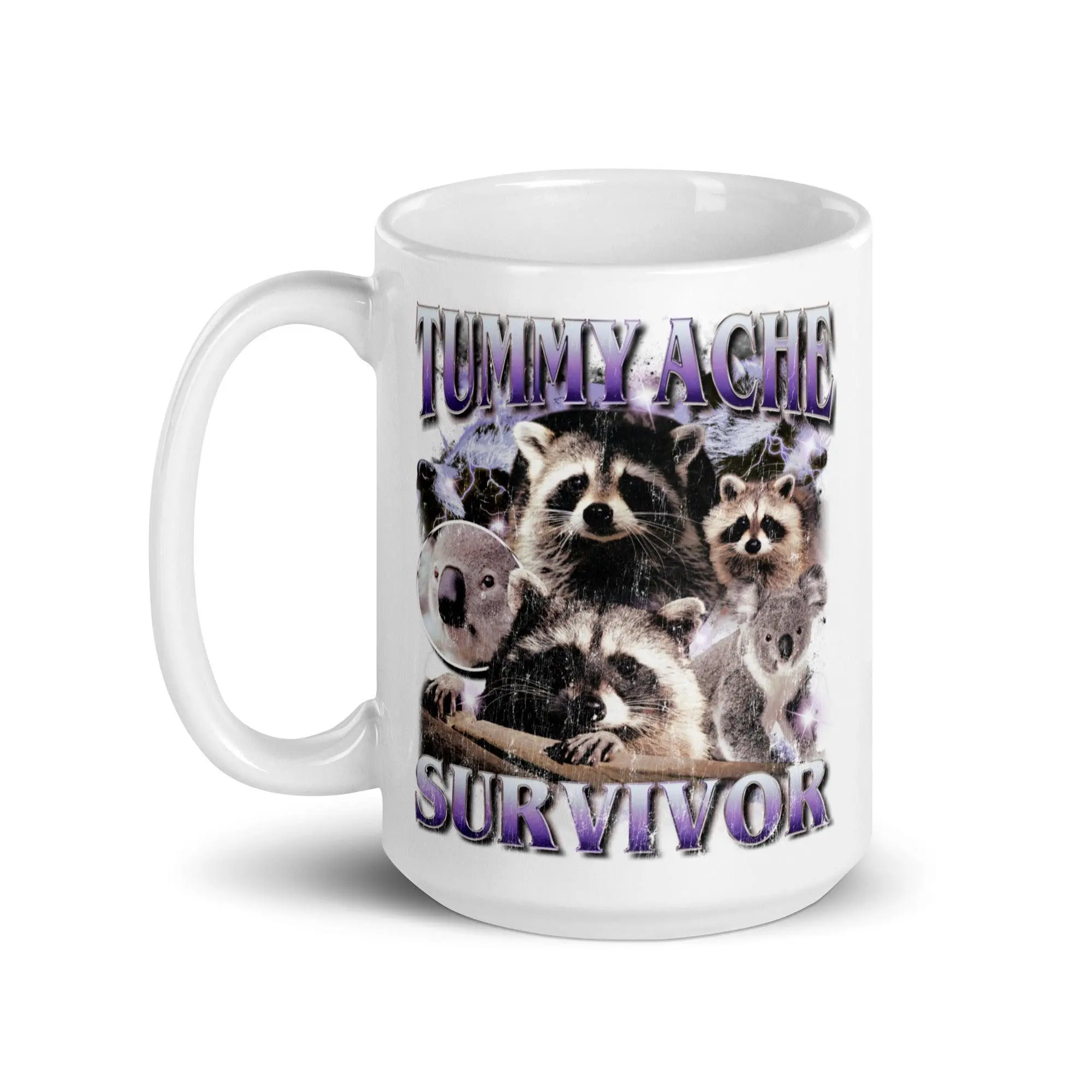 Tummy Ache Survivor White glossy mug - Image 7
