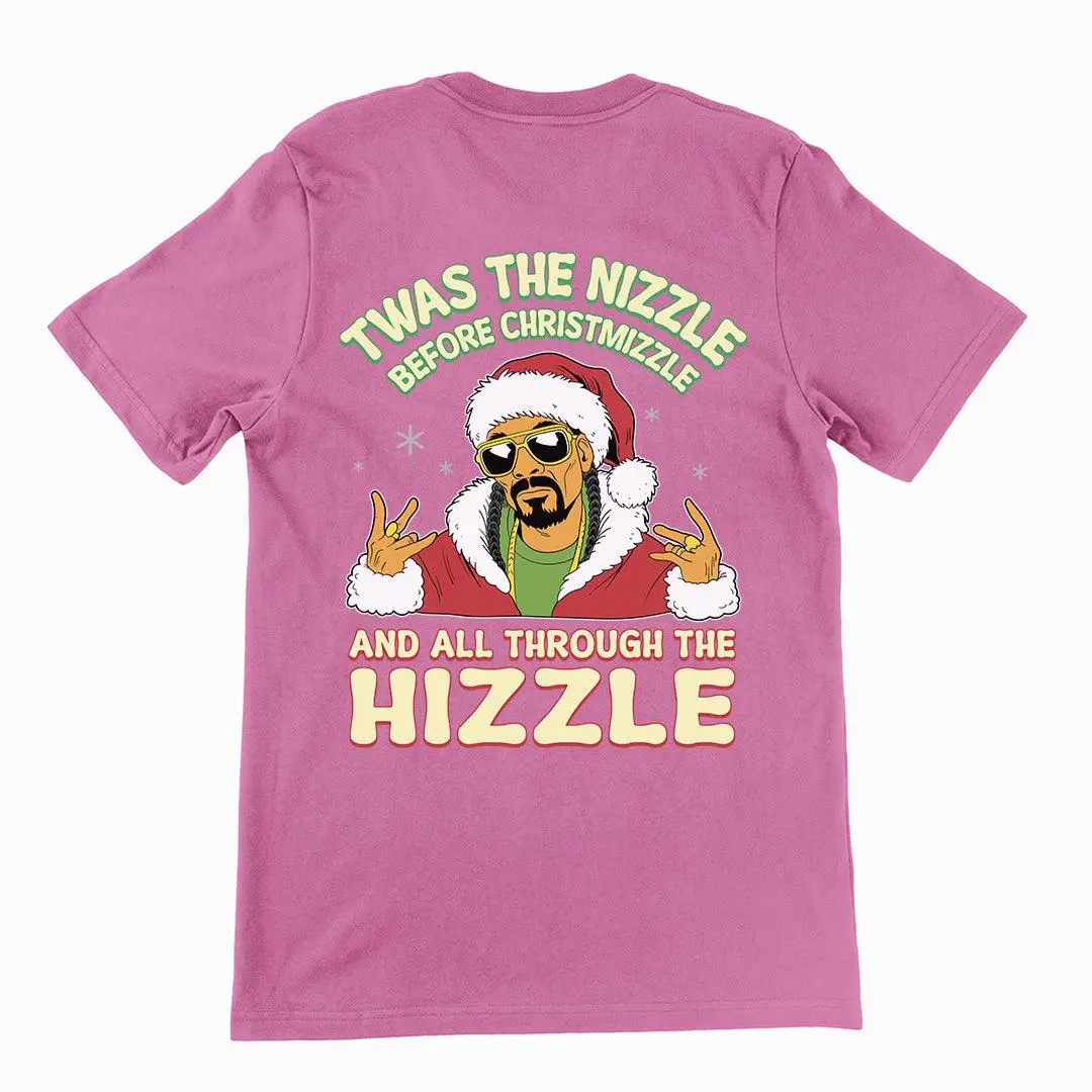 Twas the Nizzle Before Christmizzle T-Shirt (backprint) - Image 2