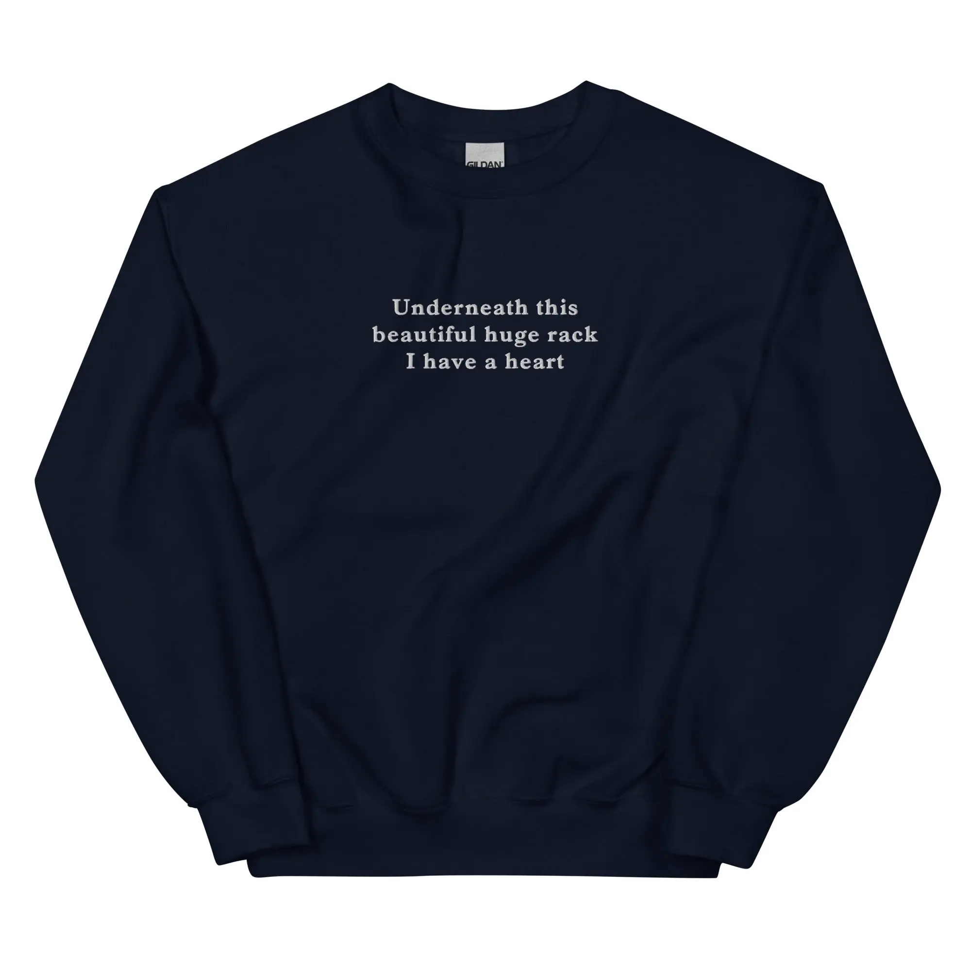 Underneath this beautiful huge rack I have a heart embroidered sweatshirt - Image 2