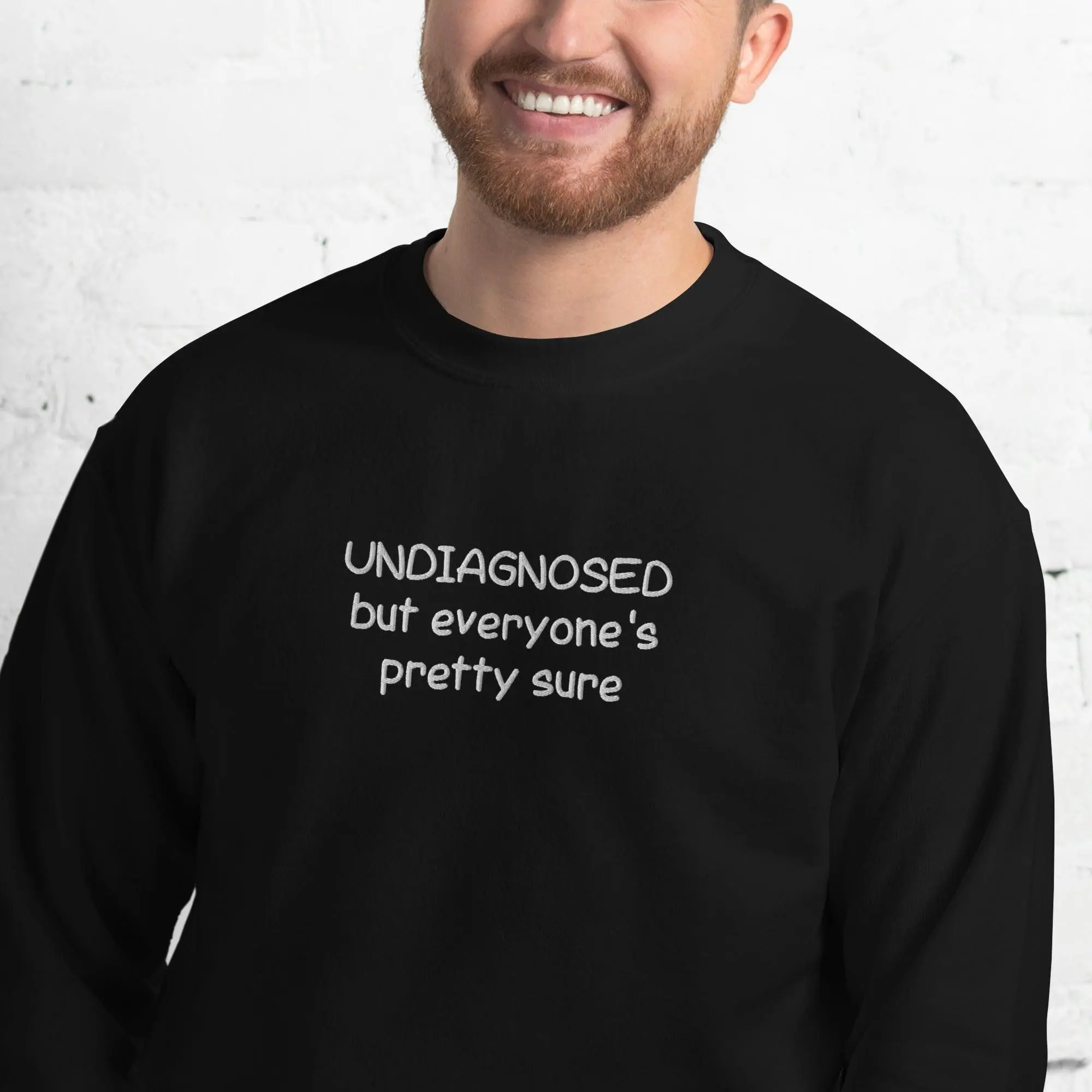 UNDIAGNOSED but everyone's pretty sure Embroidered Sweatshirt - Image 10