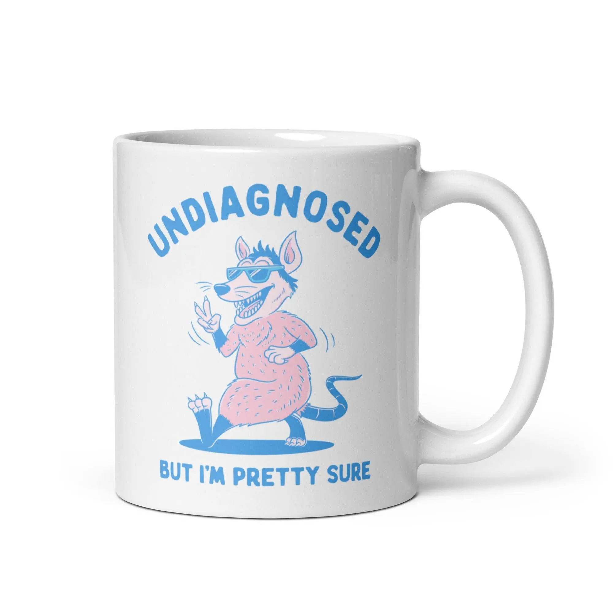 Undiagnosed But I'm Pretty Sure White glossy mug - Image 2