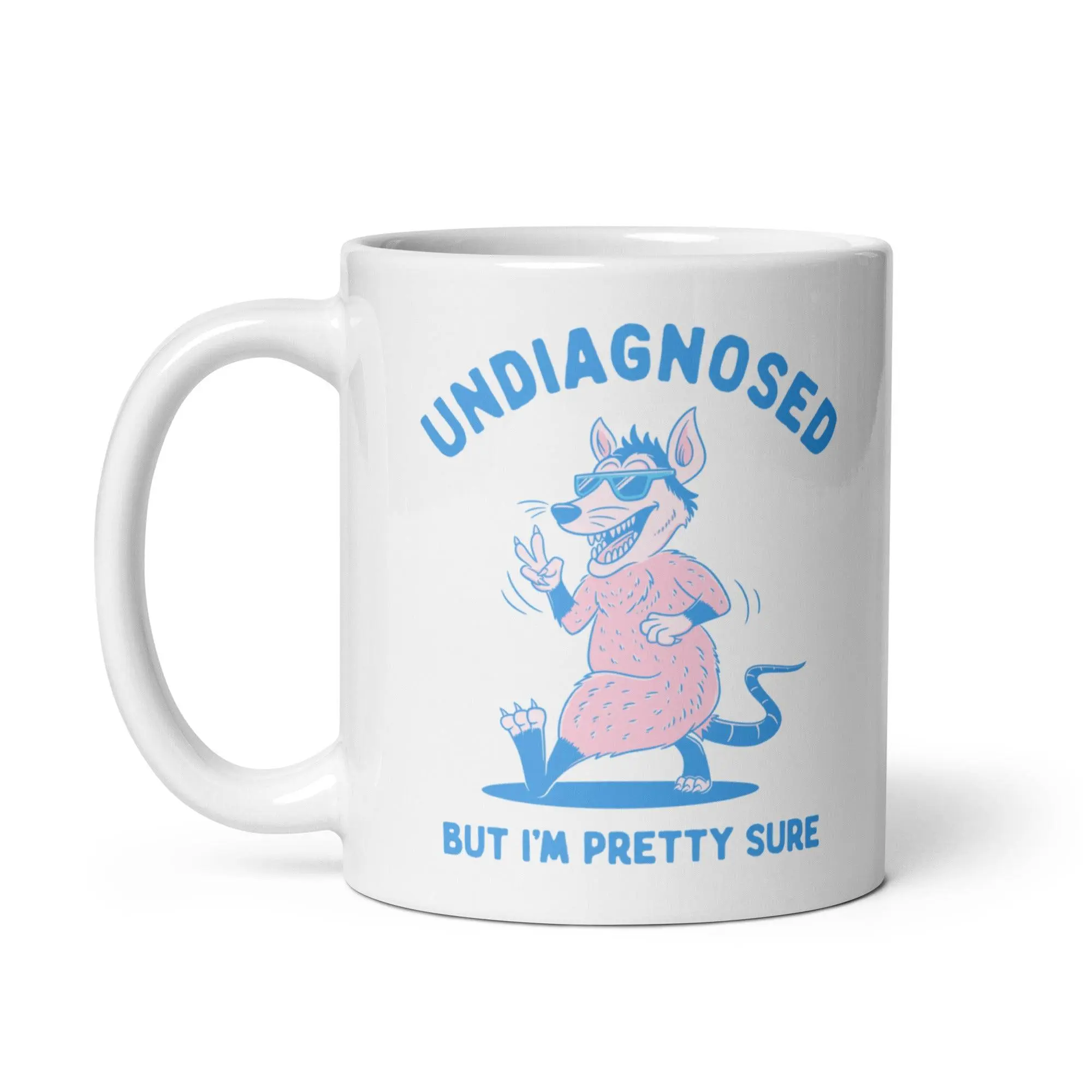 Undiagnosed But I'm Pretty Sure White glossy mug - Image 3