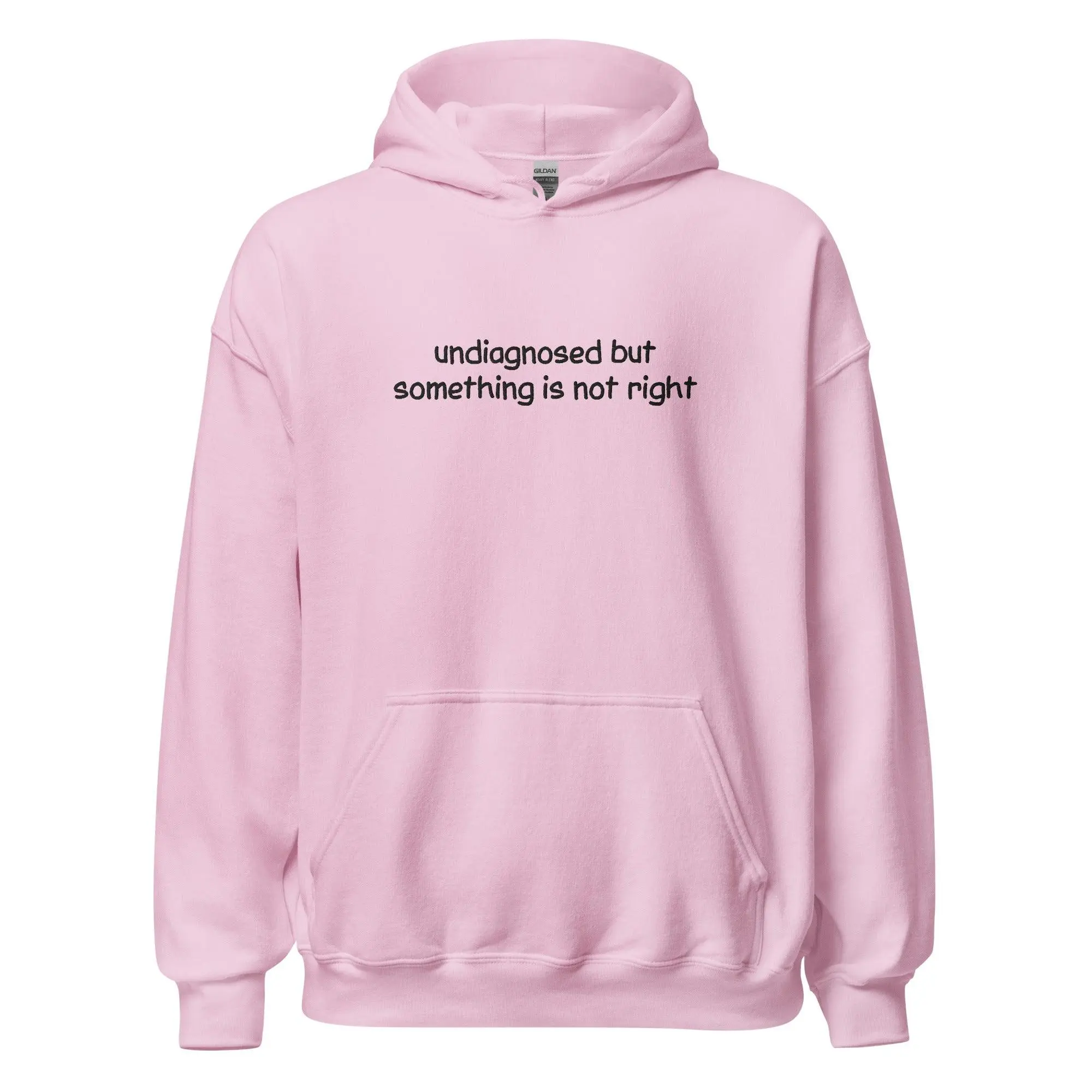 Undiagnosed But Something Is Not Right Embroidered Hoodie - Image 9