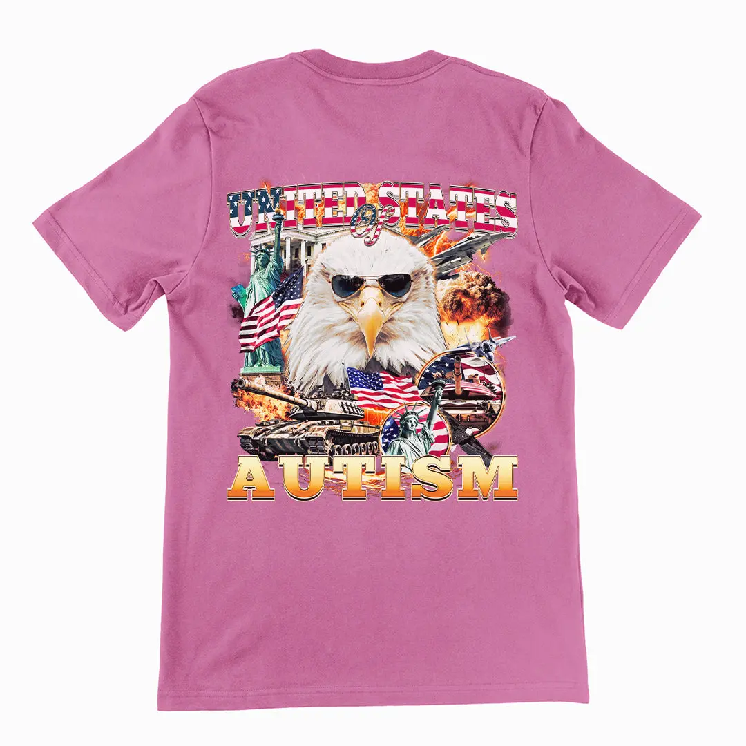 United States of Autism T-Shirt (backprint) - Image 2