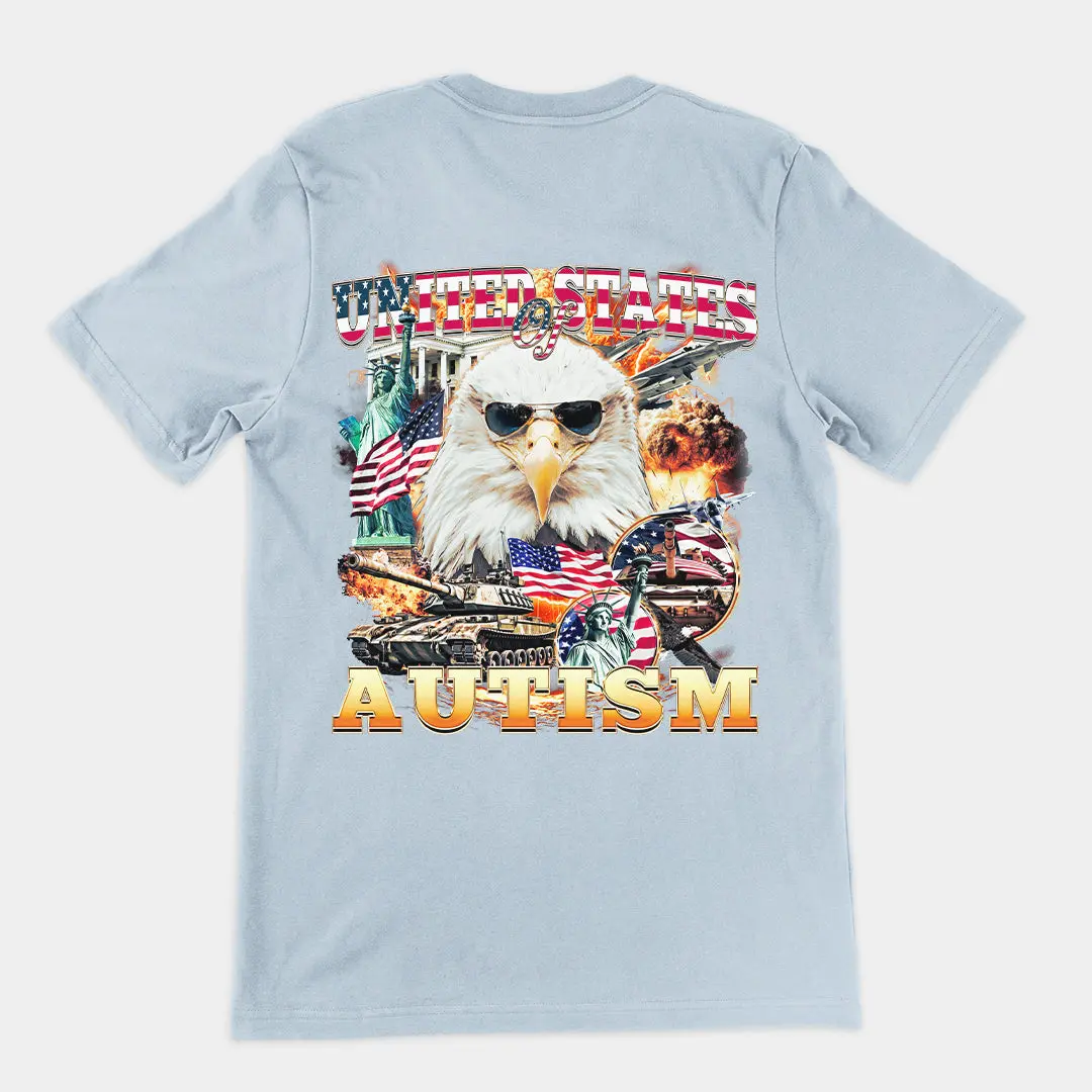 United States of Autism T-Shirt (backprint) - Image 5
