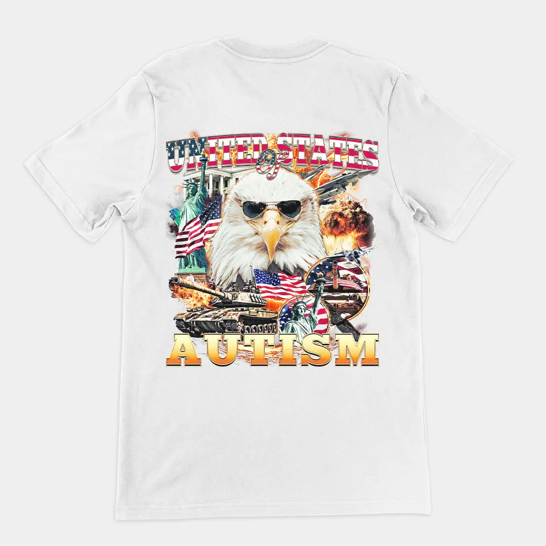 United States of Autism T-Shirt (backprint) - Image 6