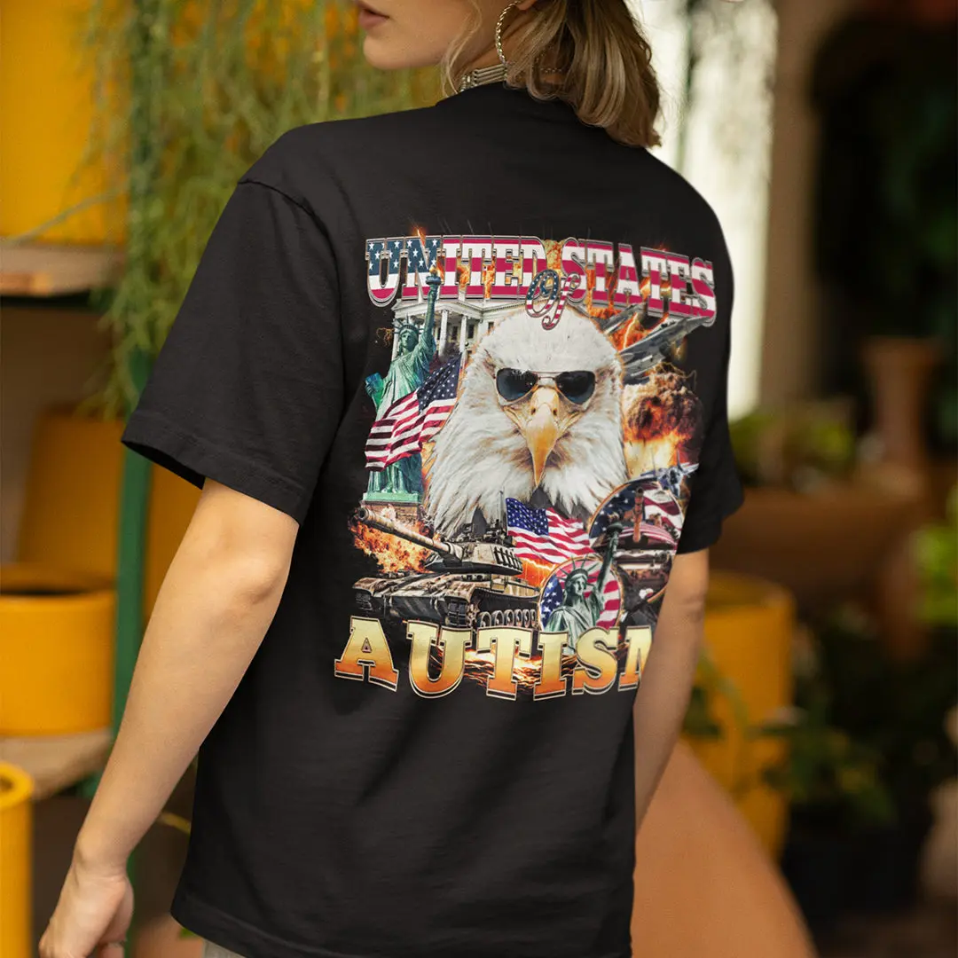 United States of Autism T-Shirt (backprint) - Image 7