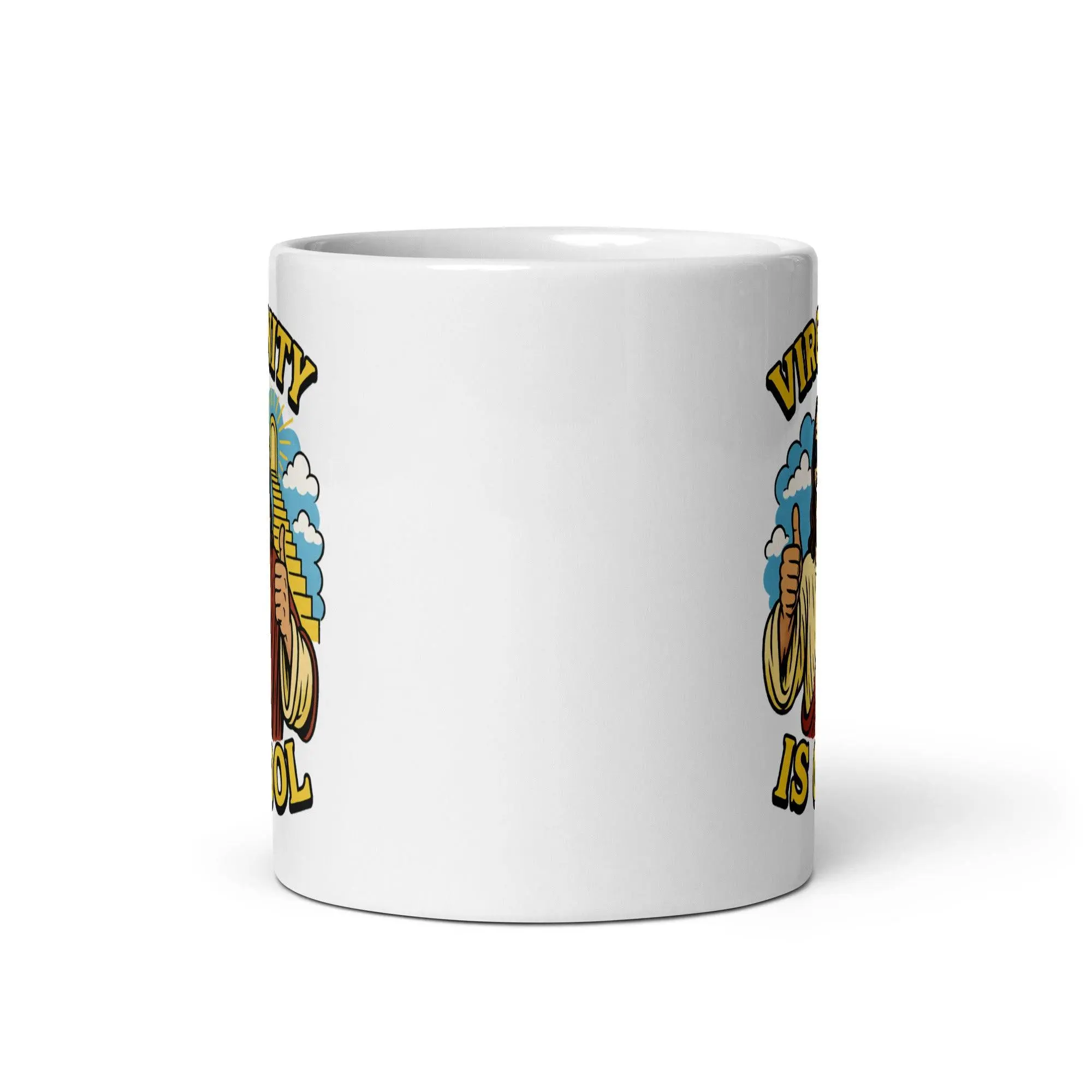 Virginity is Cool White glossy mug - Image 4