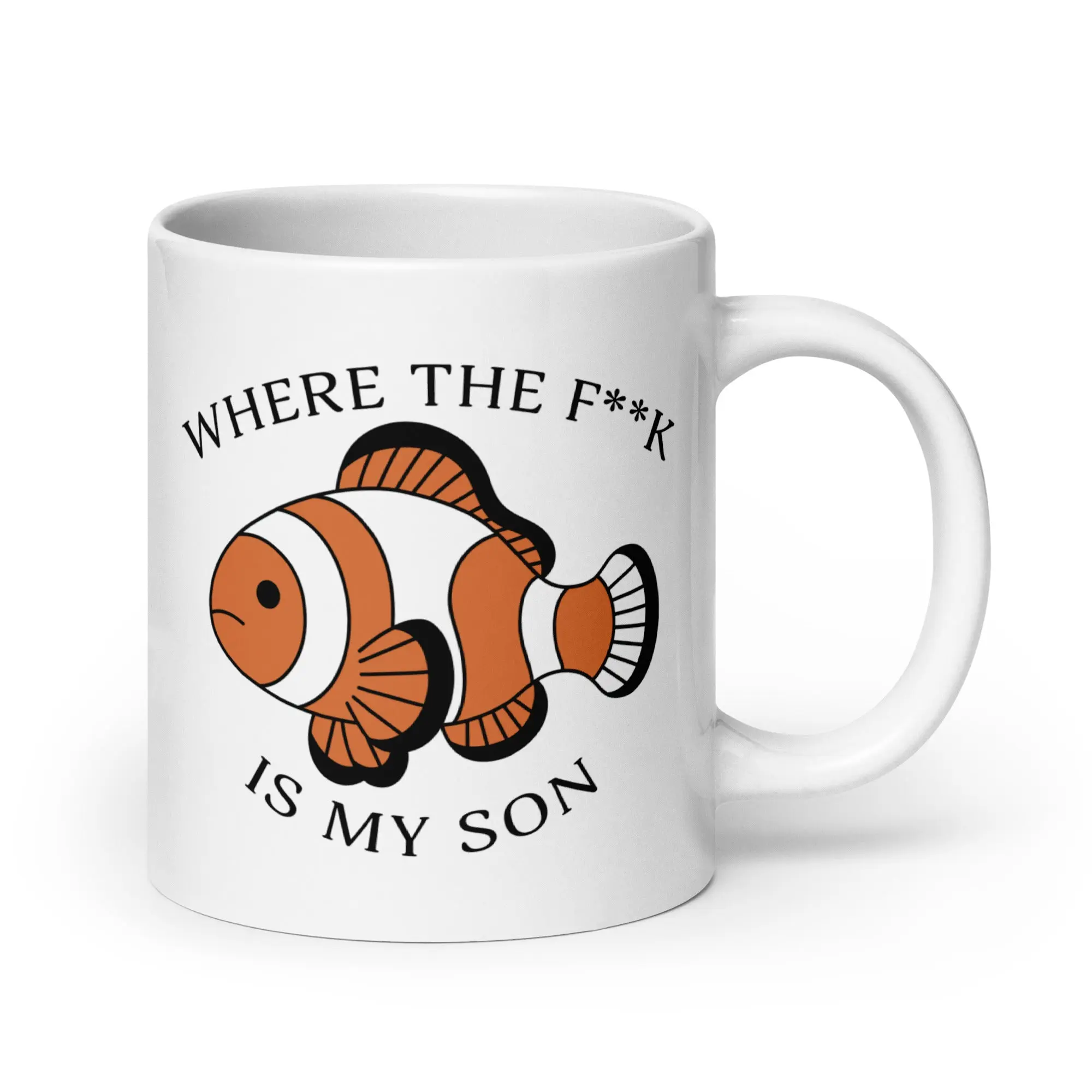 Where the F**K is my son White glossy mug - Image 6