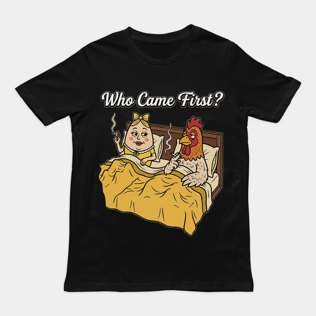 Who came first (the chicken or the egg) T-Shirt - Image 2