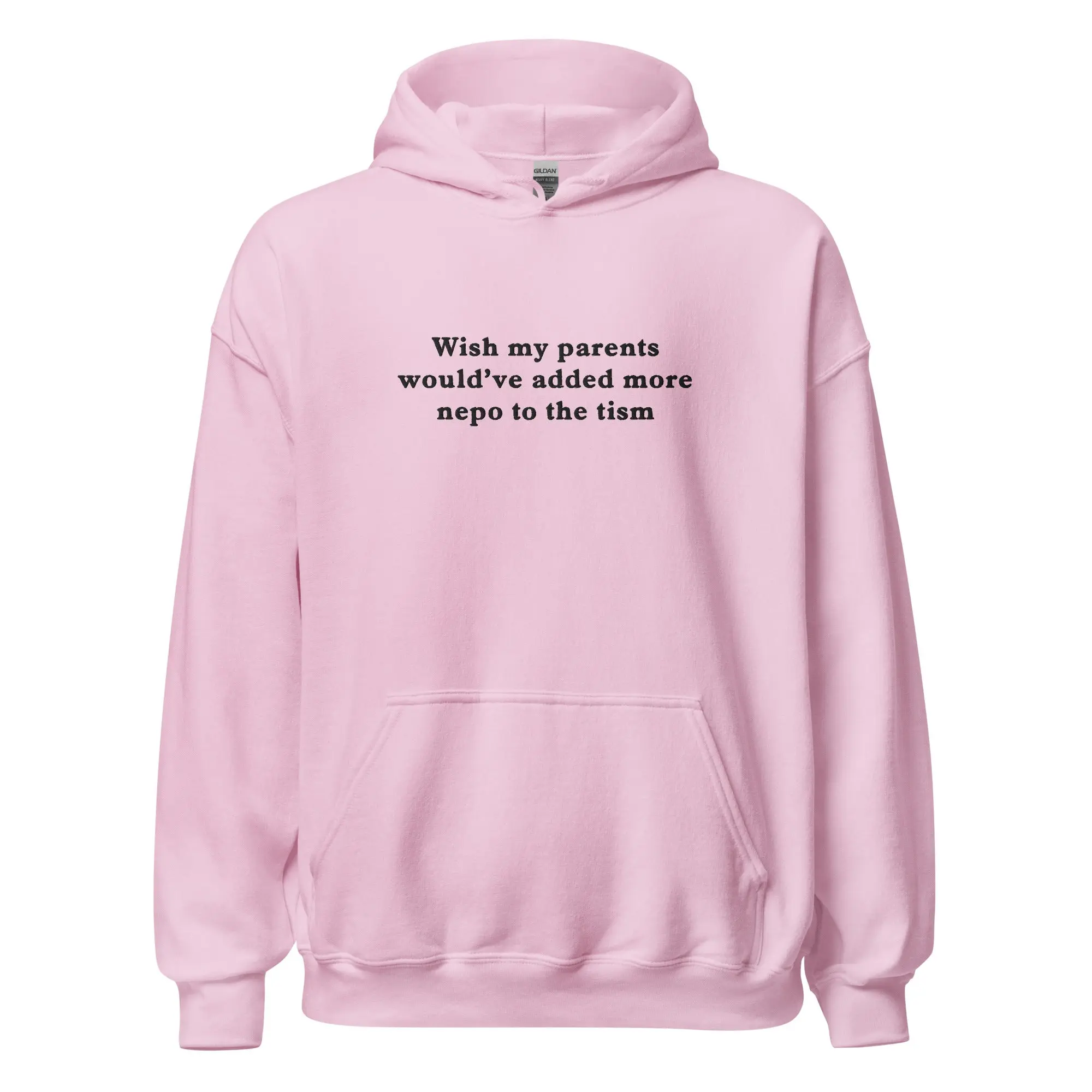 Wish my parents would’ve added more nepo to the tism (embroidered) Hoodie - Image 6