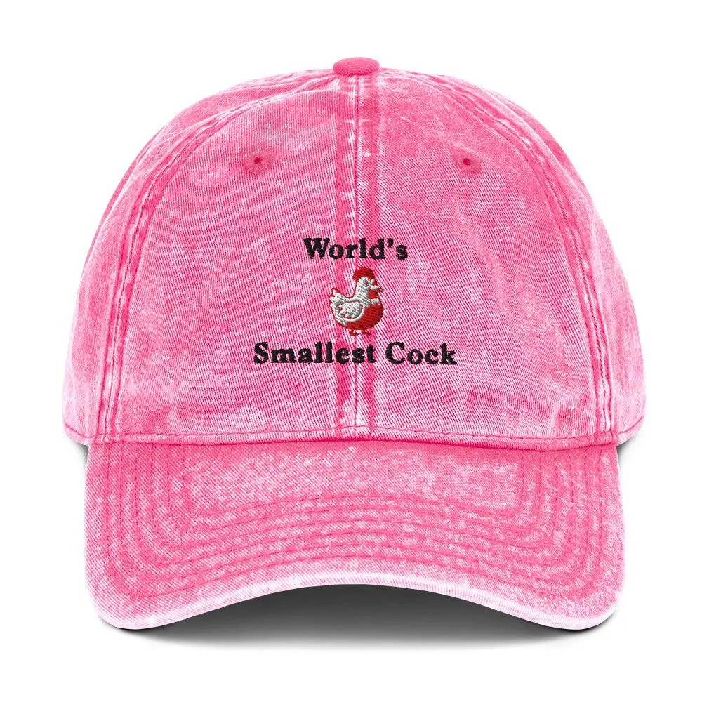 World's Smallest Cock Vintage Cotton Twill Cap - Image 8