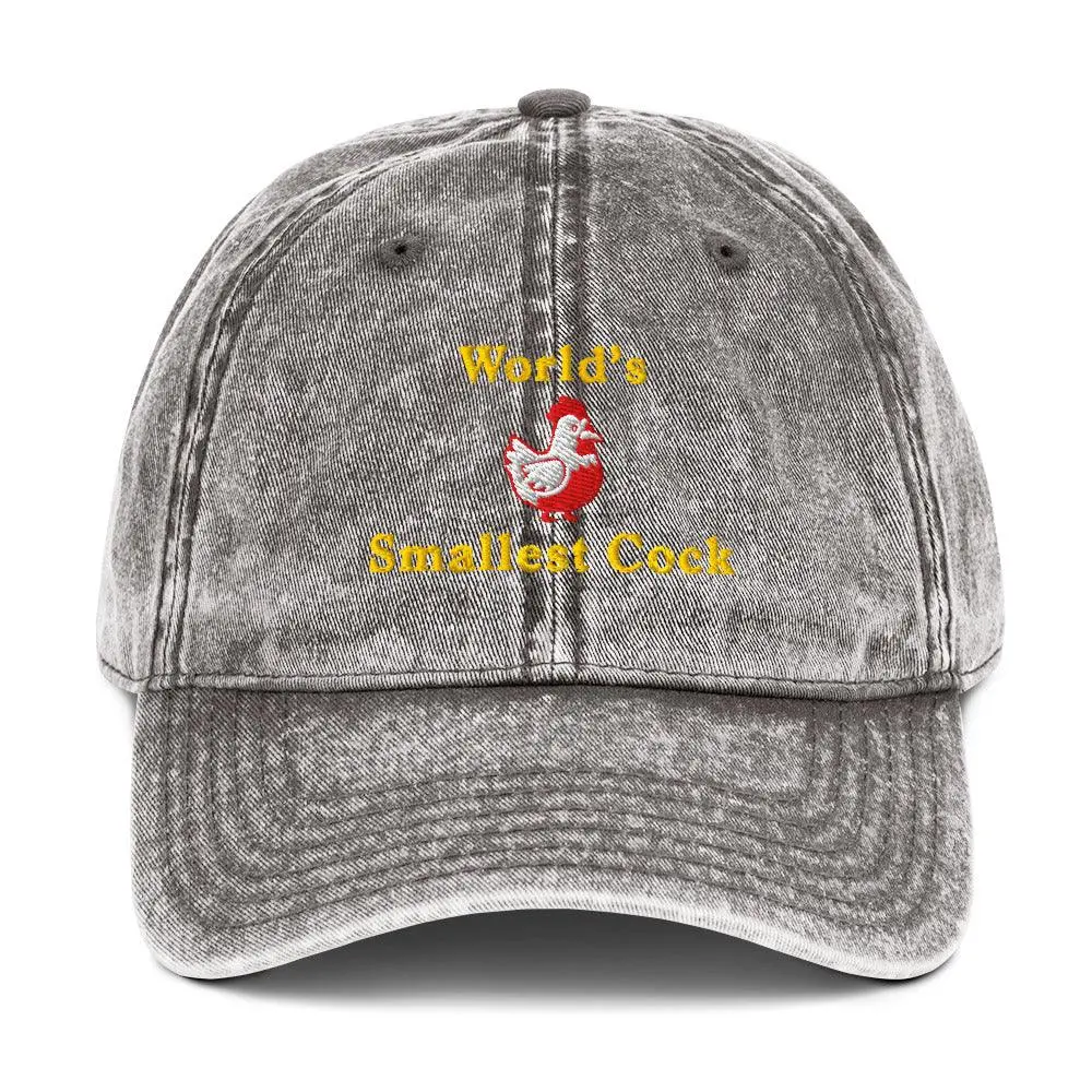 World's Smallest Cock Vintage Cotton Twill Cap - Image 9