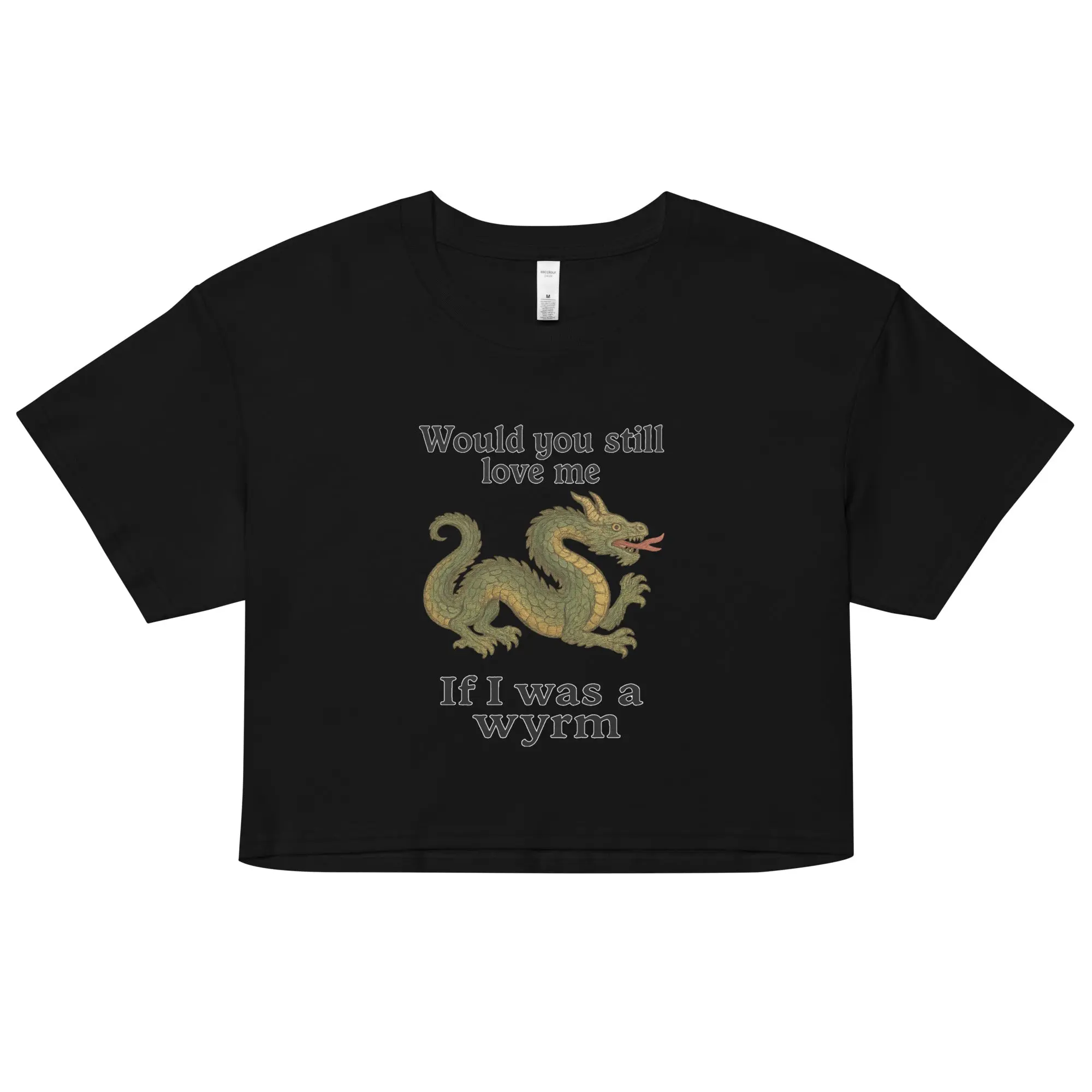 Would you still love me if I was a wyrm Women’s crop top