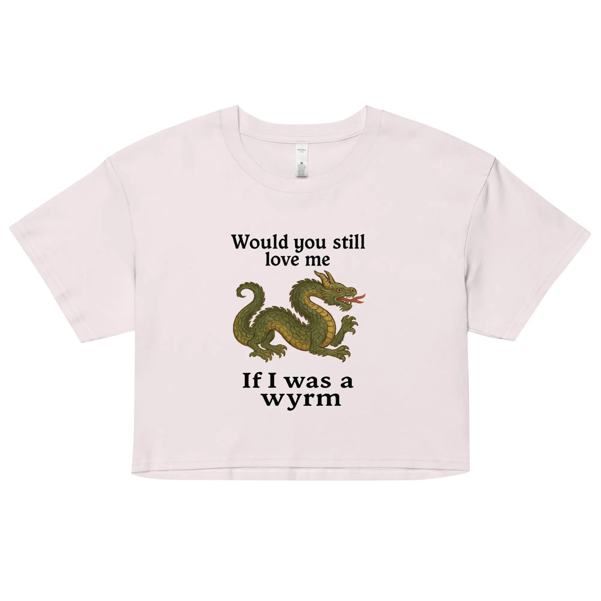 Would you still love me if I was a wyrm Women’s crop top - Image 4