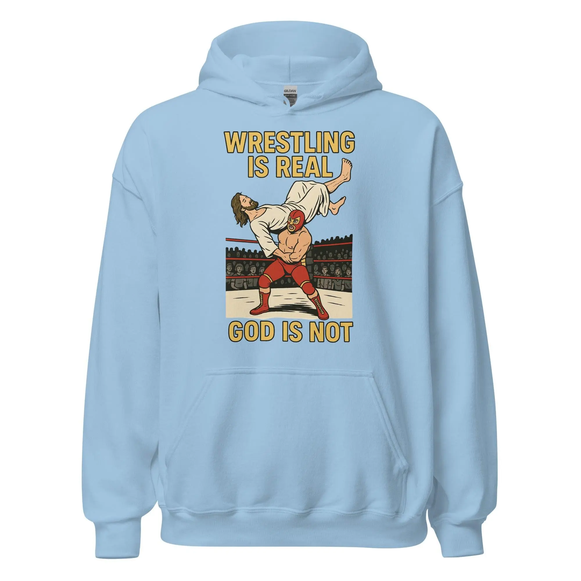 Wrestling is Real God is Not Hoodie - Image 5
