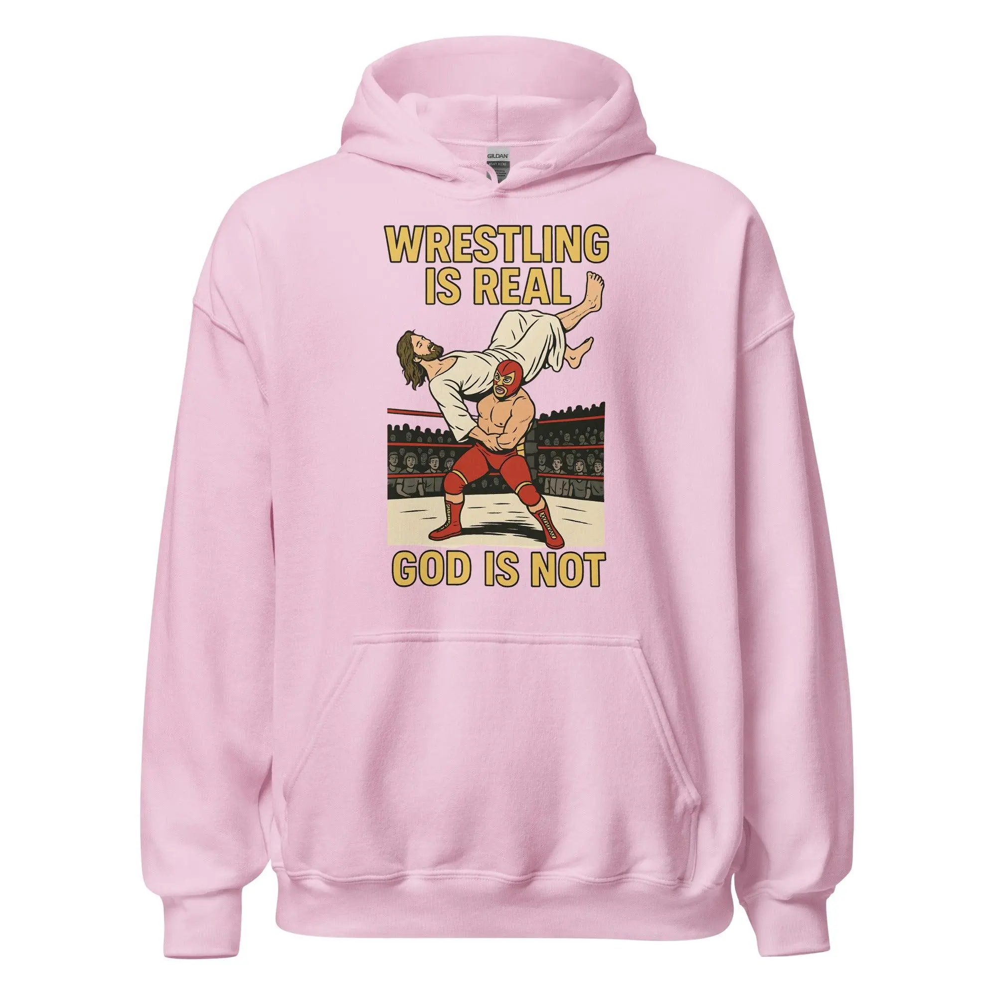 Wrestling is Real God is Not Hoodie - Image 6