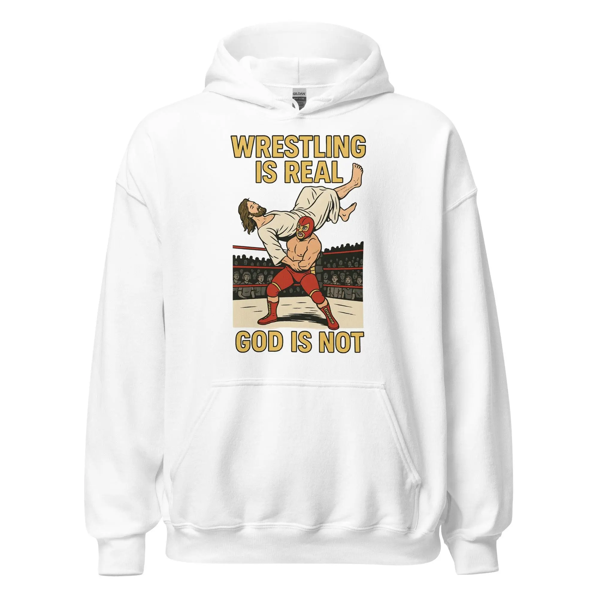 Wrestling is Real God is Not Hoodie - Image 7