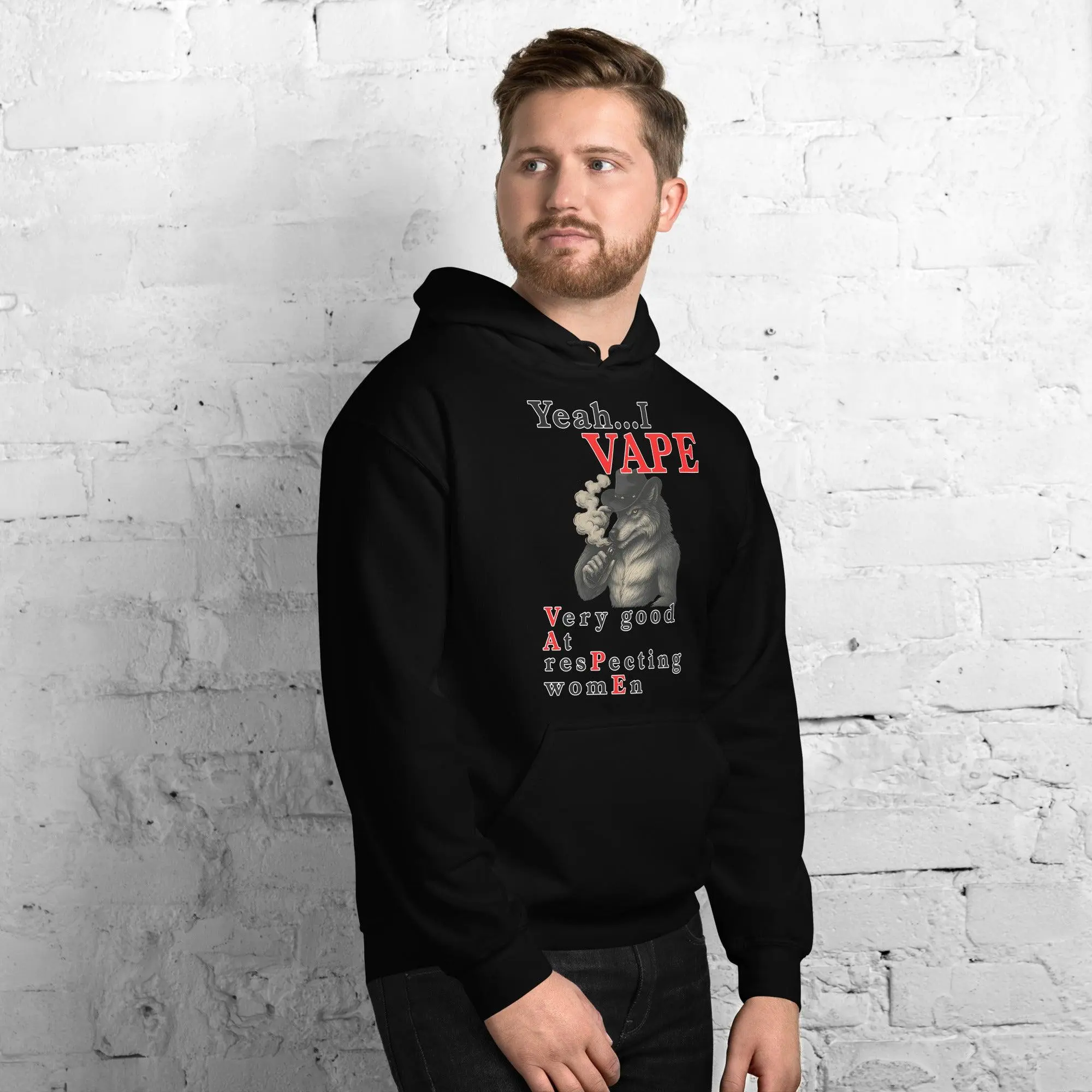 Yeah I Vape - very good at respecting women Hoodie - Image 8