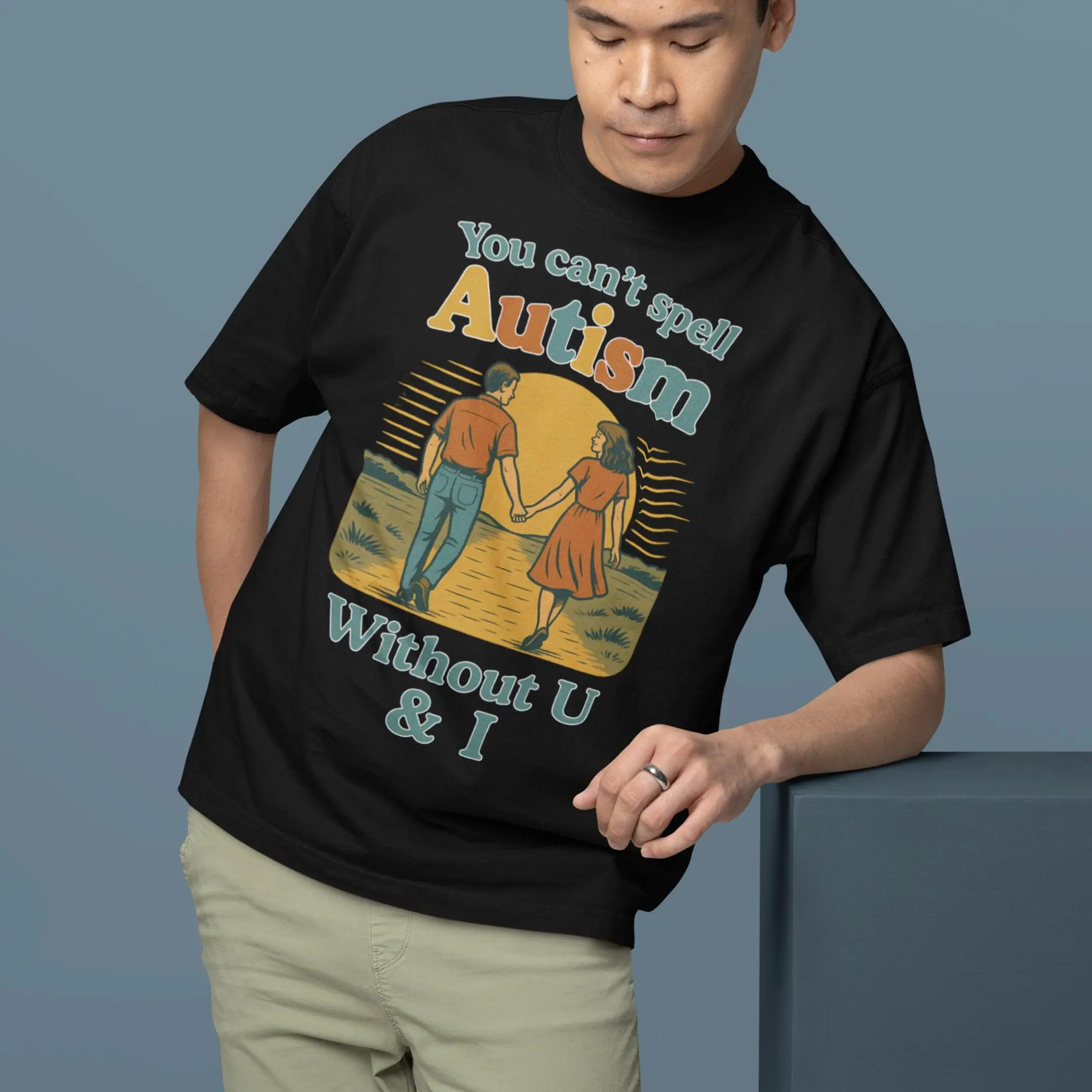 You can't spell Autism without U & I T-Shirt - Image 7