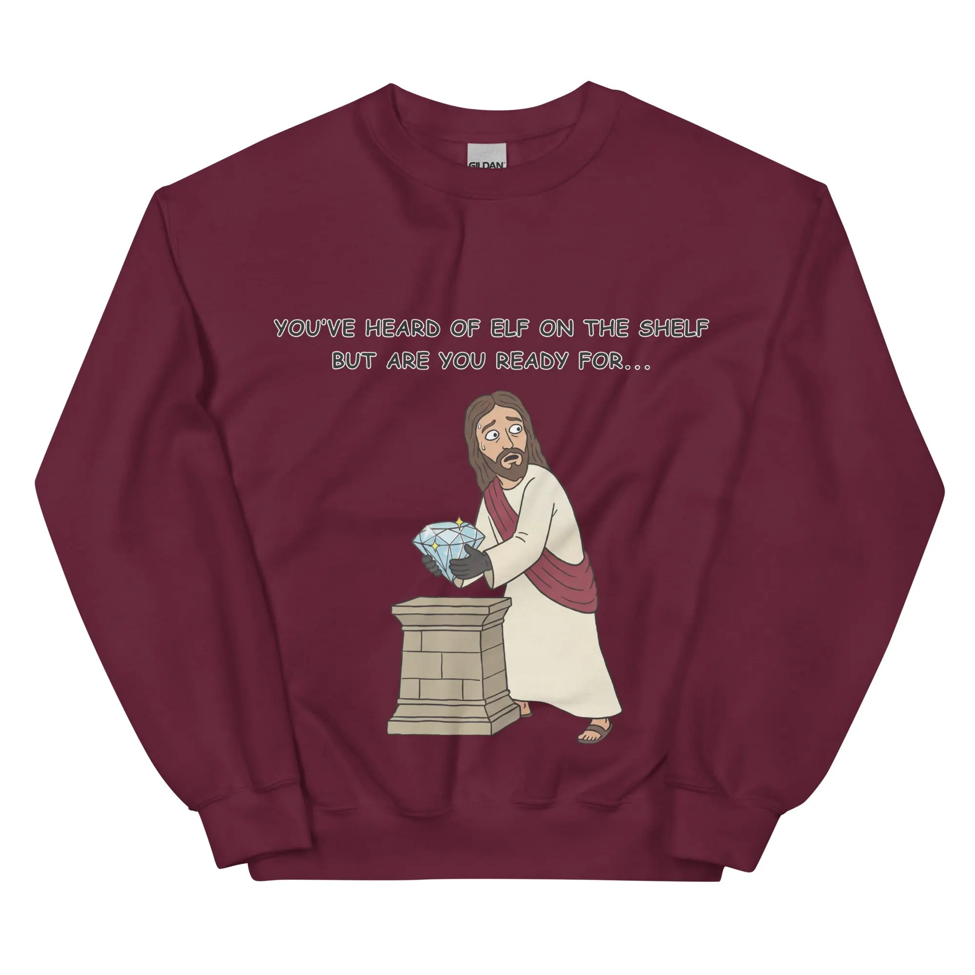 You've heard of elf on the shelf but are you ready for Christ on a Heist sweatshirt - Image 6