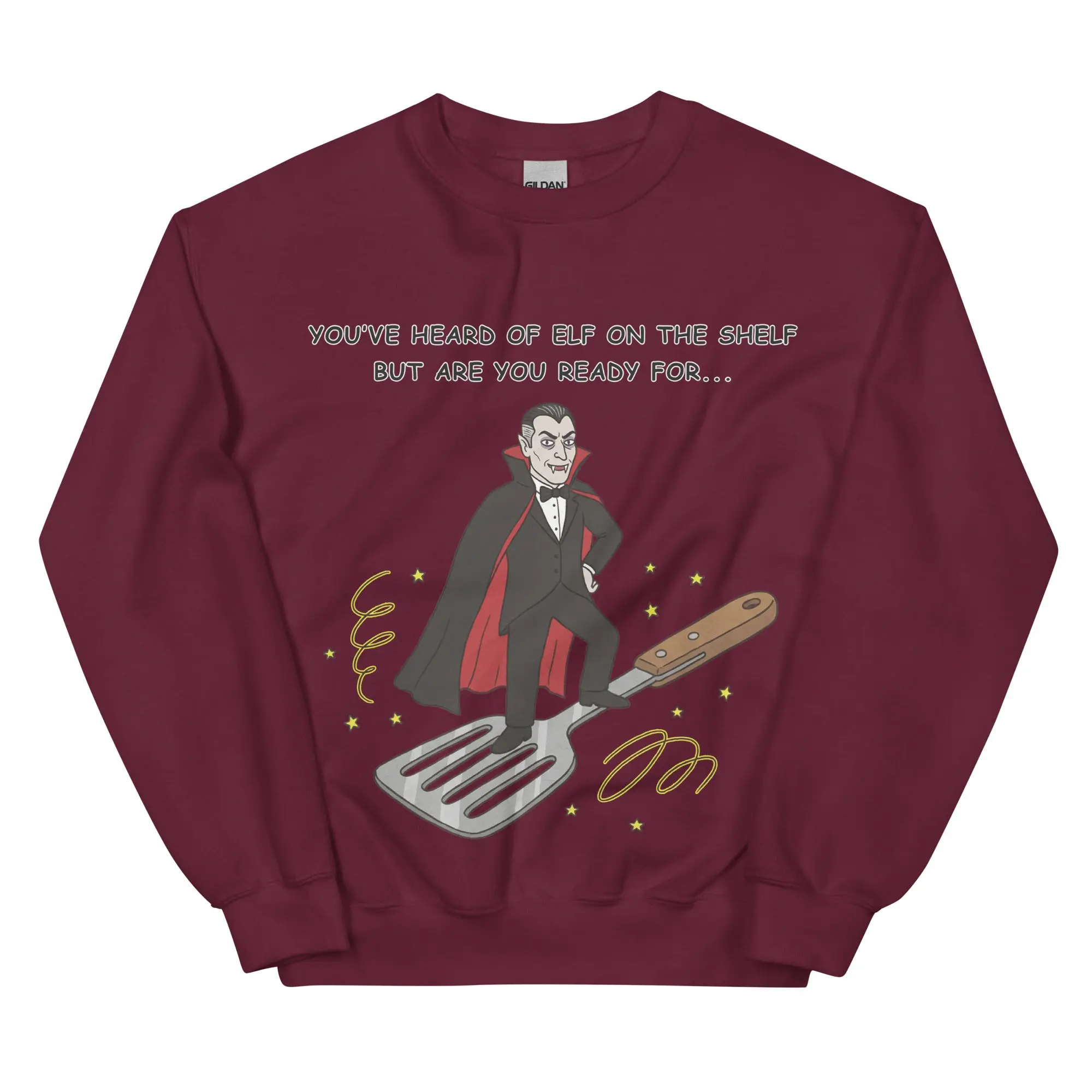 You've heard of elf on the shelf but are you ready for Dracula on a Spatula sweatshirt - Image 5