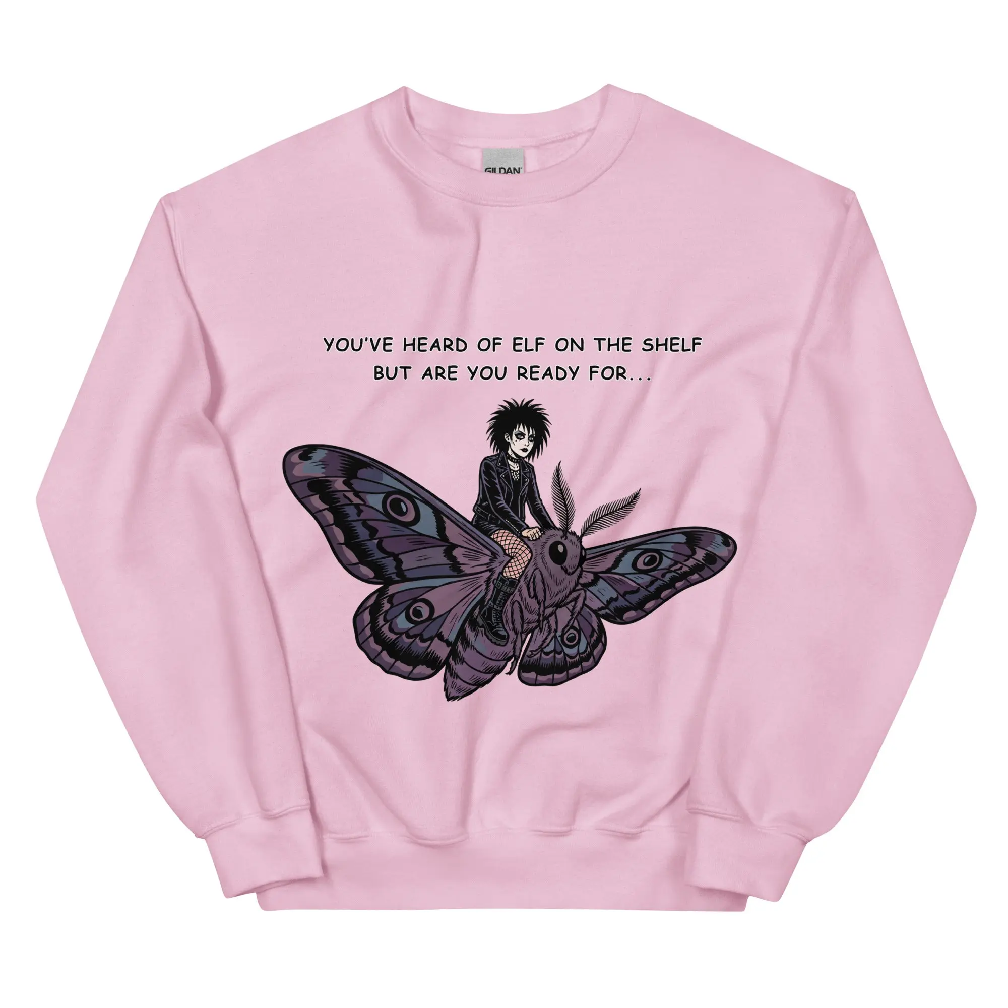 You've heard of elf on the shelf but are you ready for Goth on a Moth sweatshirt - Image 9