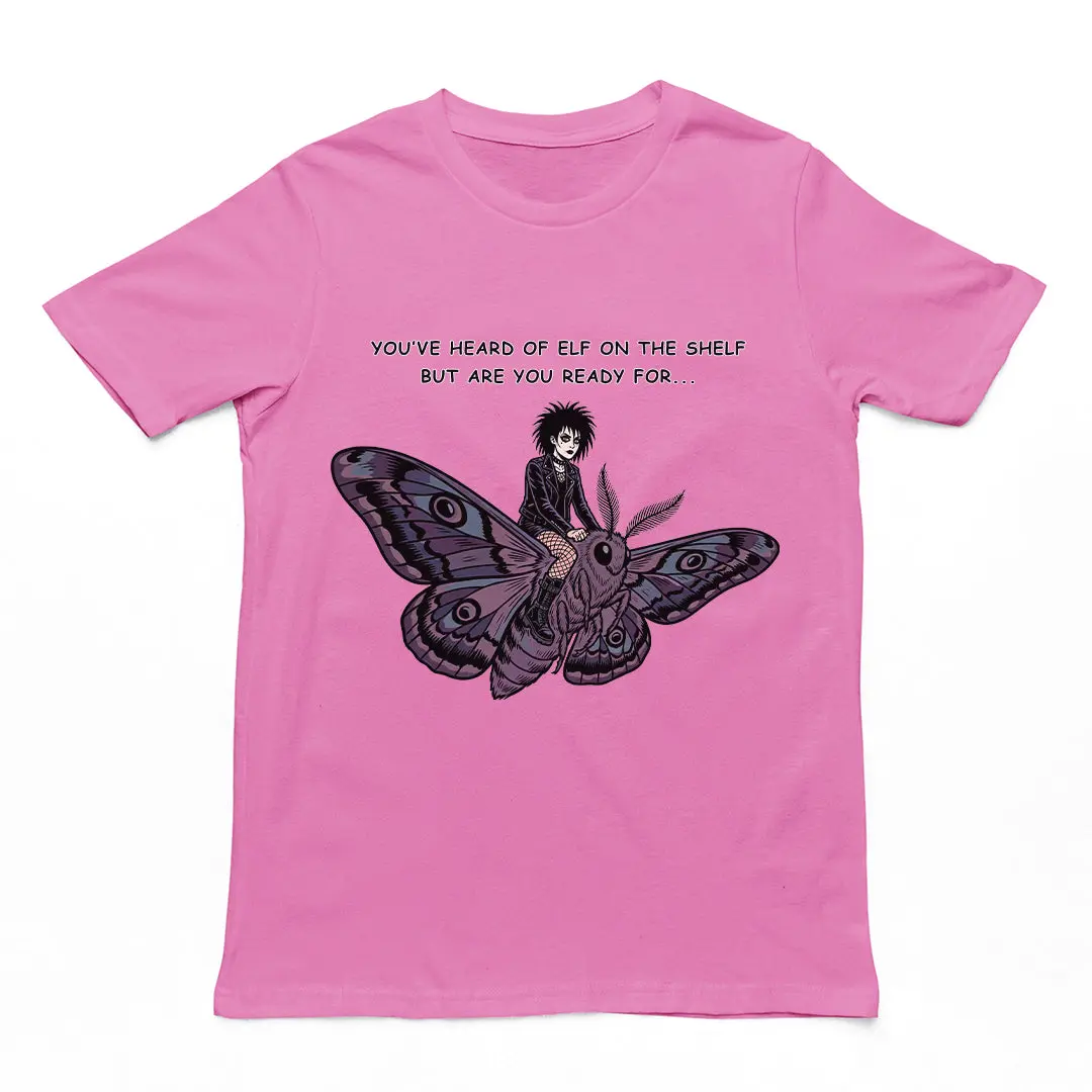 You've heard of elf on the shelf but are you ready for Goth on a Moth T-Shirt - Image 3
