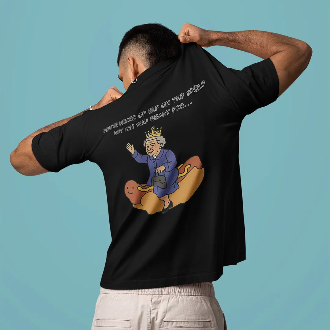 You've heard of elf on the shelf but are you ready for Lizzy on the Glizzy T-Shirt (backprint) - Image 7