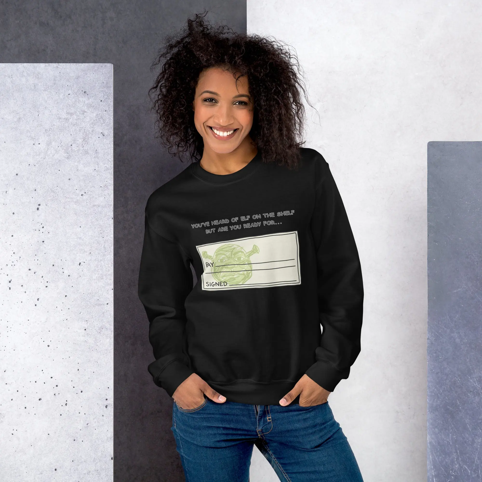 You've heard of elf on the shelf but are you ready for Shrek on a Cheque sweatshirt - Image 10